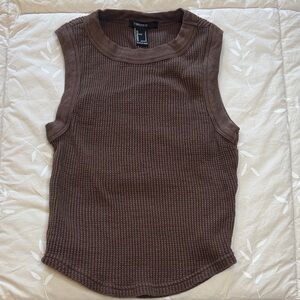 Forever 21 Chocolate Ribbed Tank